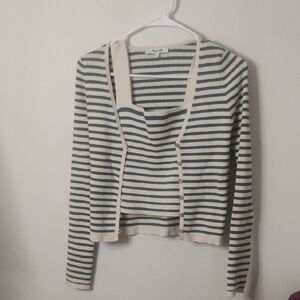 Madwell Cropped Cardigan Sweater Set